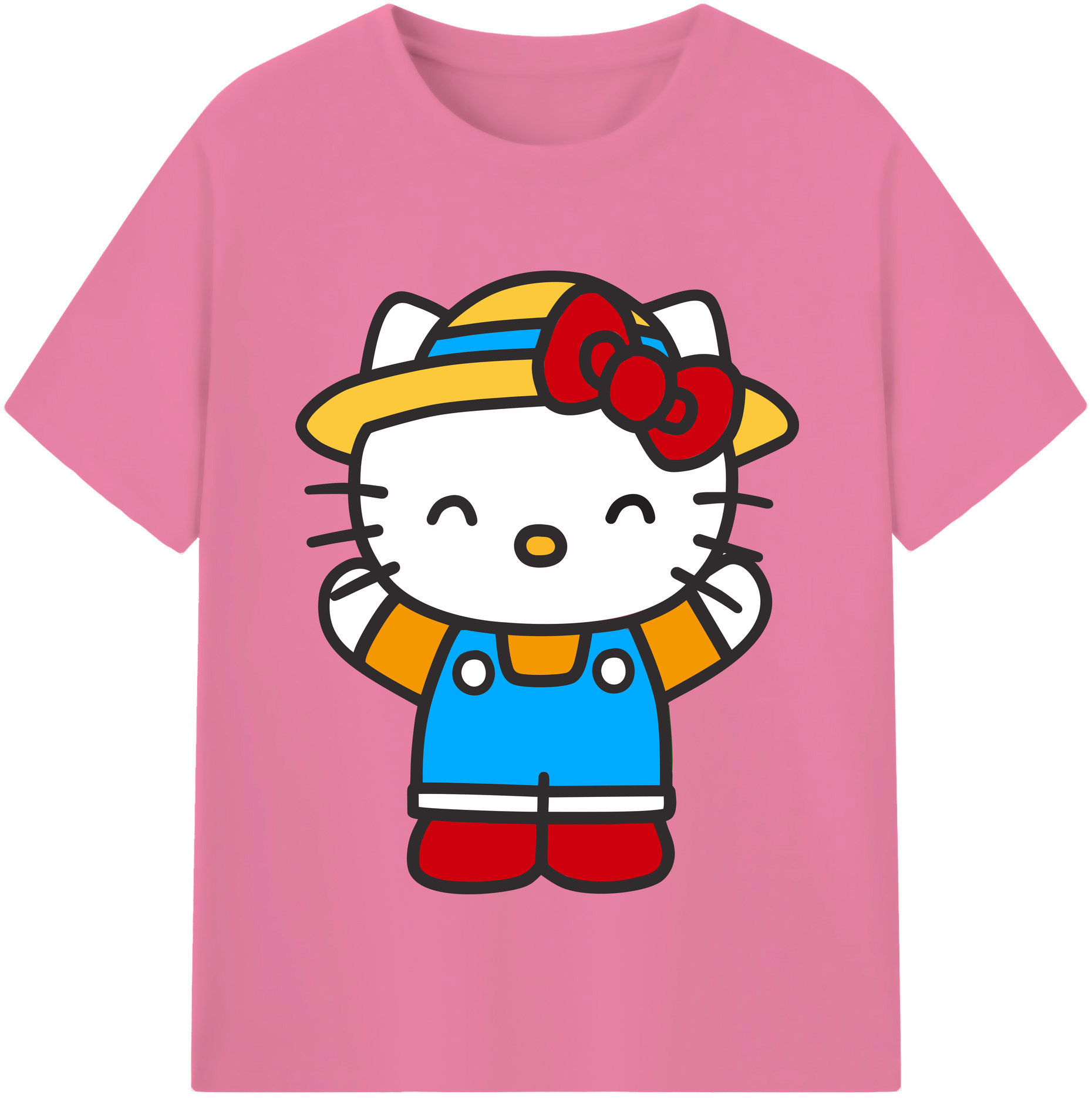 （画像用） Hello Kitty ハローキティ 綿100％半袖Tシャツ（フロントプリント）